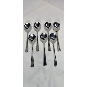 Direct Supply Stainless Steel Soup Spoons Set of 8 Flatware Simple Design
